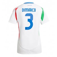 Italien Federico Dimarco #3 Fußballbekleidung Auswärtstrikot Damen EM 2024 Kurzarm